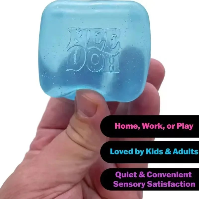 NeeDoh Nice Cube Stress Ball – Soft Sensory Fidget Toy for Stress Relief, Anxiety Relief & Hand Therapy for Kids and Adults