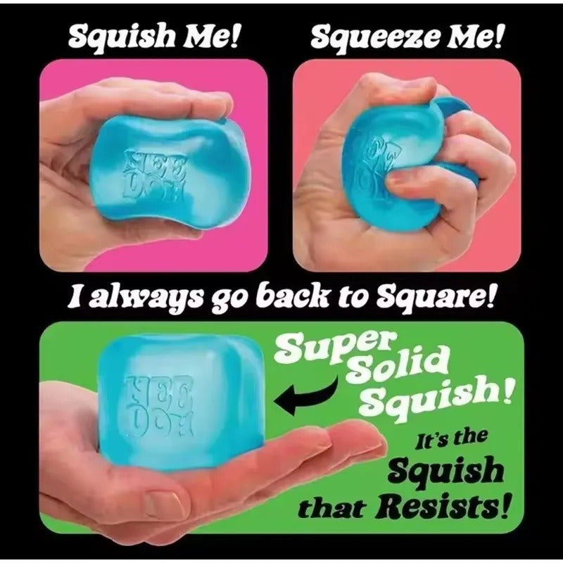 NeeDoh Nice Cube Stress Ball – Soft Sensory Fidget Toy for Stress Relief, Anxiety Relief & Hand Therapy for Kids and Adults