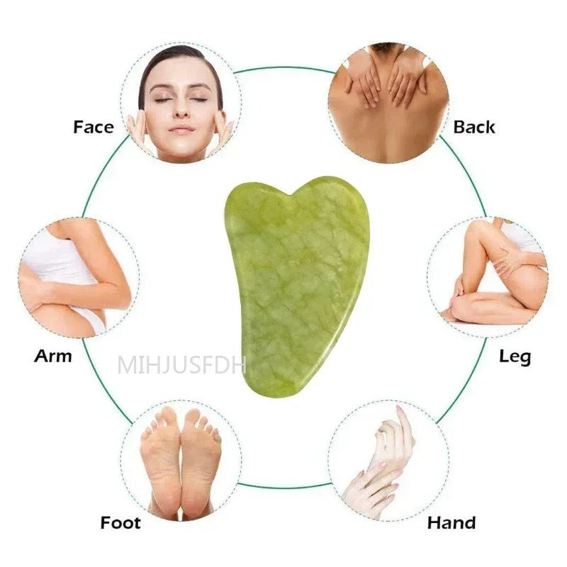 Natural Jade Roller & Gua Sha Set – Double-End Face Massager