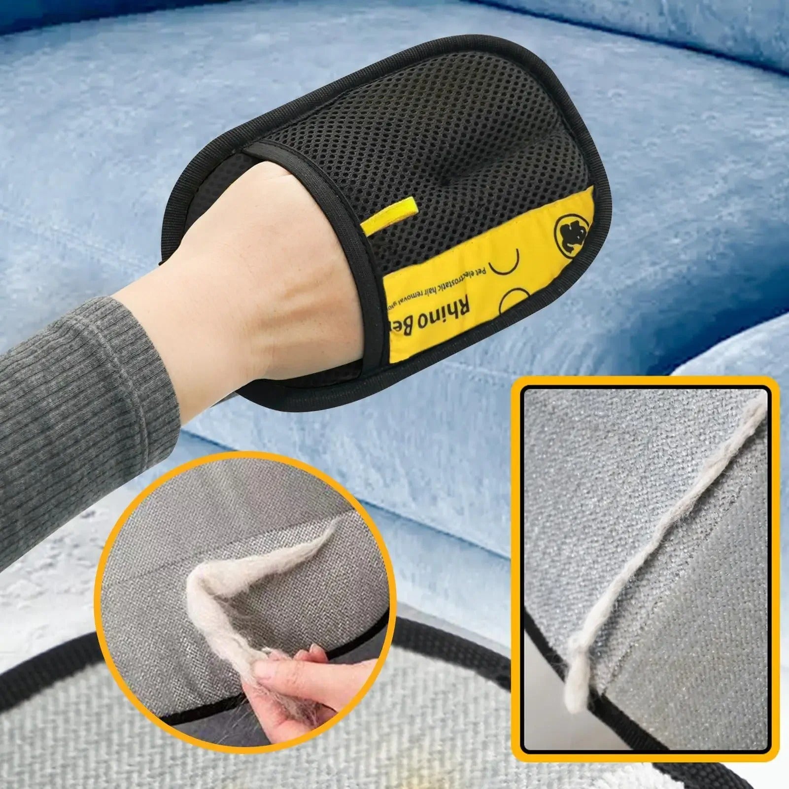 Electrostatic Pet Hair Remover Glove Dog Cat Grooming Hair Cleaning Mitt
