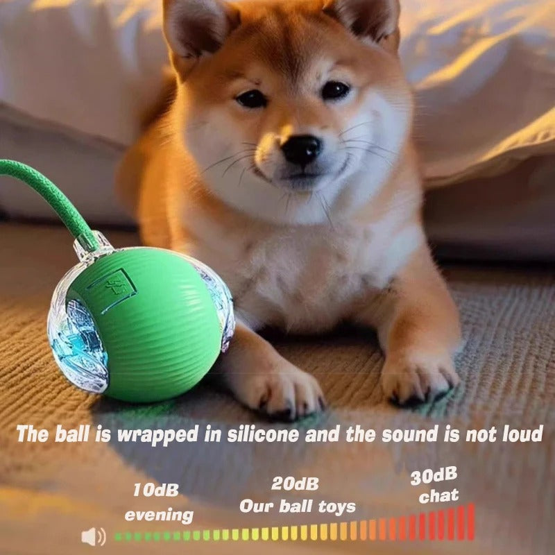 Interactive Rolling Ball Toy – USB Rechargeable Automatic Smart Ball with Obstacle Avoidance for Cat & Dogs