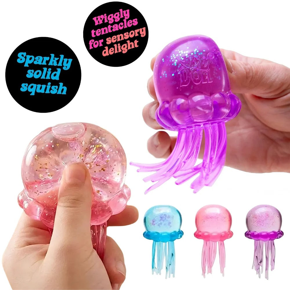 NeeDoh Jellyfish Squishy Stress Toy – Soft Sensory Fidget Toy for Stress Relief, Anxiety Relief & Sensory Play for Kids and Adults