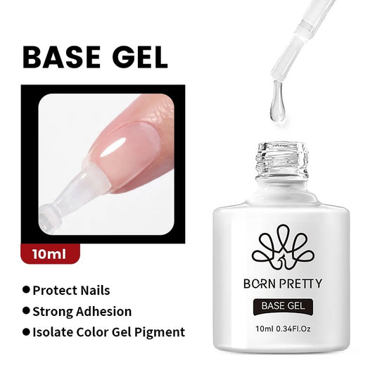 BORN PRETTY Gel Nail Set – Base, Top & Reinforcement Gel