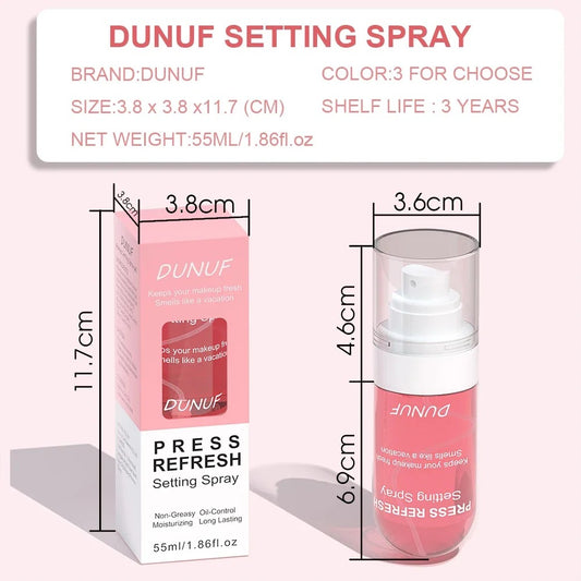DUNUF Makeup Setting Spray – Long-Lasting & Oil-Free Finish