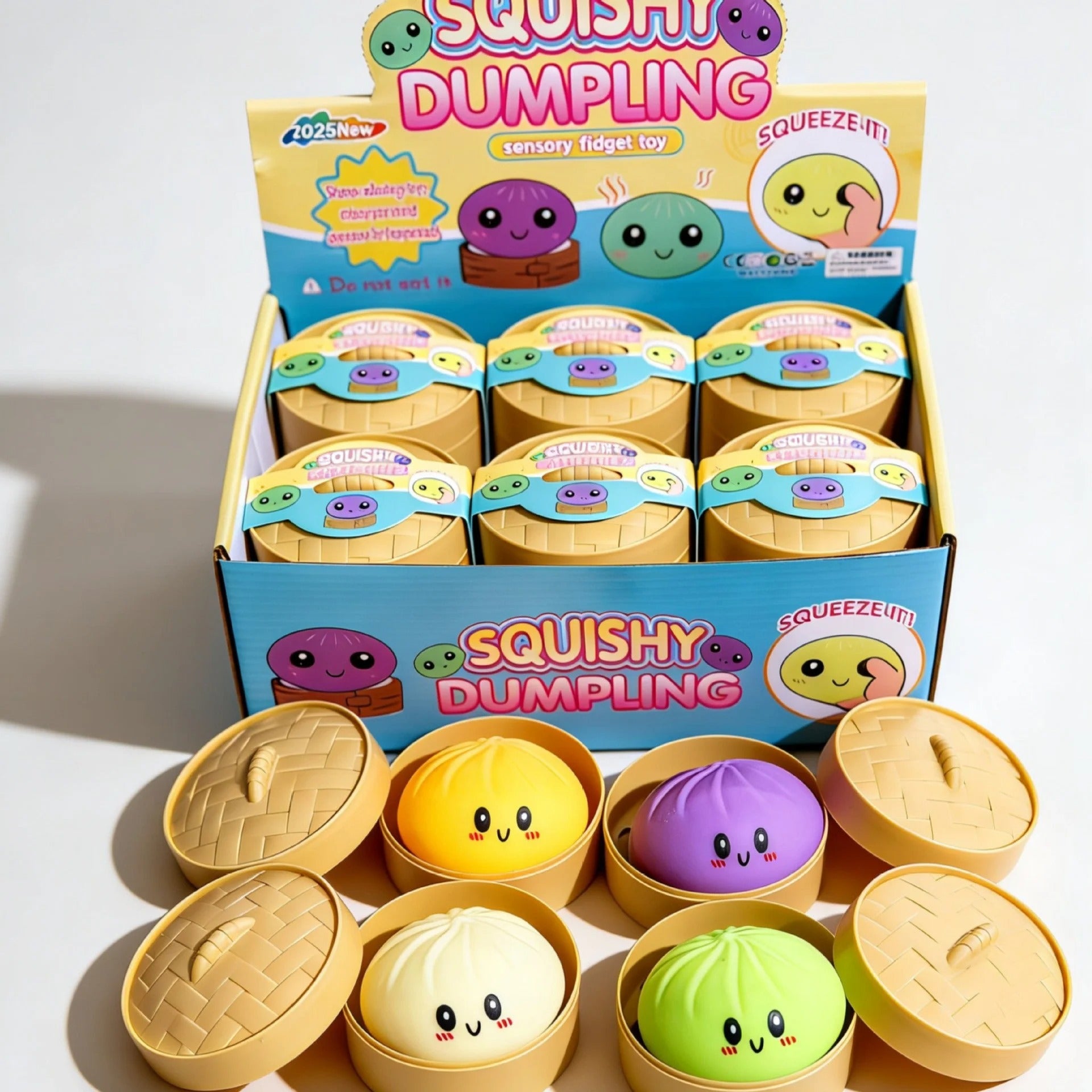 Squishy Dumpling Mystery Box Slow Rising Stress Relief Fidget Toy Random Color