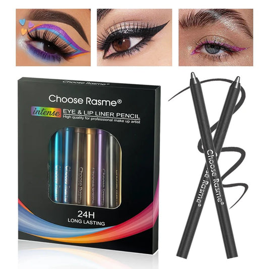 12-Color Glitter Eyeliner Pencil Set