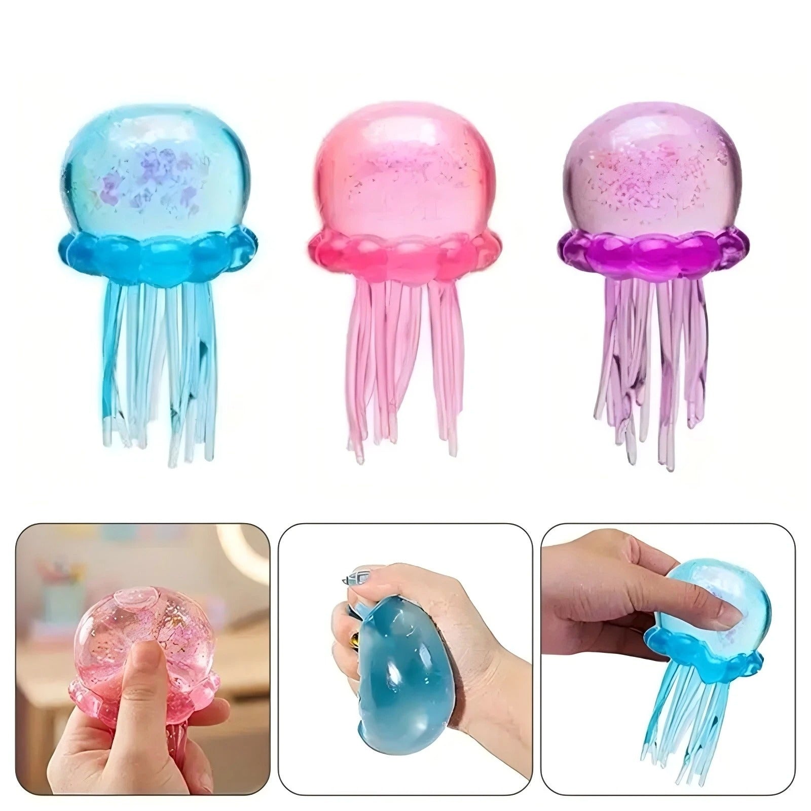 NeeDoh Jellyfish Squishy Stress Toy – Soft Sensory Fidget Toy for Stress Relief, Anxiety Relief & Sensory Play for Kids and Adults