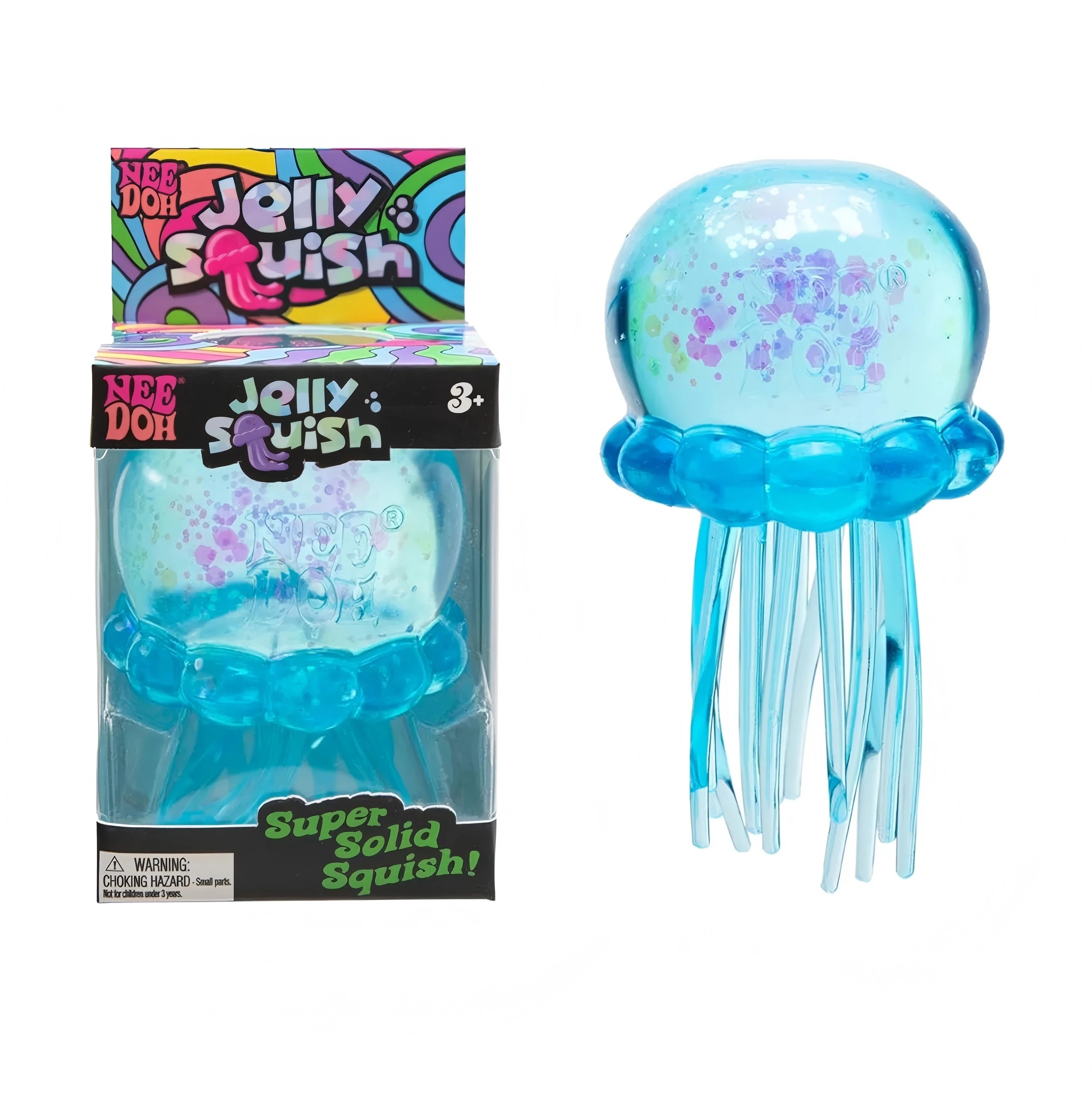 NeeDoh Jellyfish Squishy Stress Toy – Soft Sensory Fidget Toy for Stress Relief, Anxiety Relief & Sensory Play for Kids and Adults