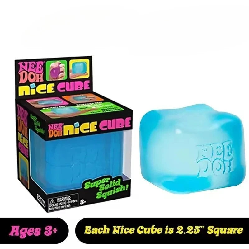 NeeDoh Nice Cube Stress Ball – Soft Sensory Fidget Toy for Stress Relief, Anxiety Relief & Hand Therapy for Kids and Adults