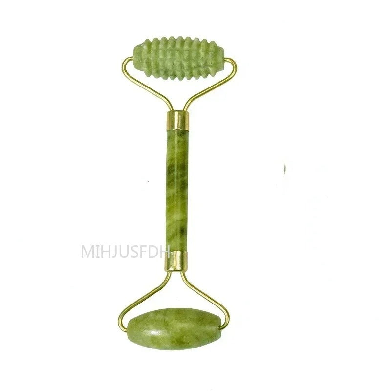Natural Jade Roller & Gua Sha Set – Double-End Face Massager