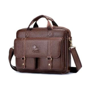 Genuine Leather Men’s Briefcase – Stylish Leather Work Bag for Professionals