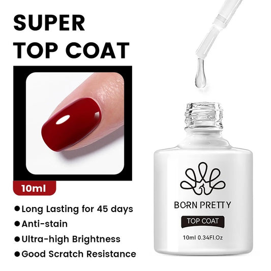 BORN PRETTY Gel Nail Set – Base, Top & Reinforcement Gel