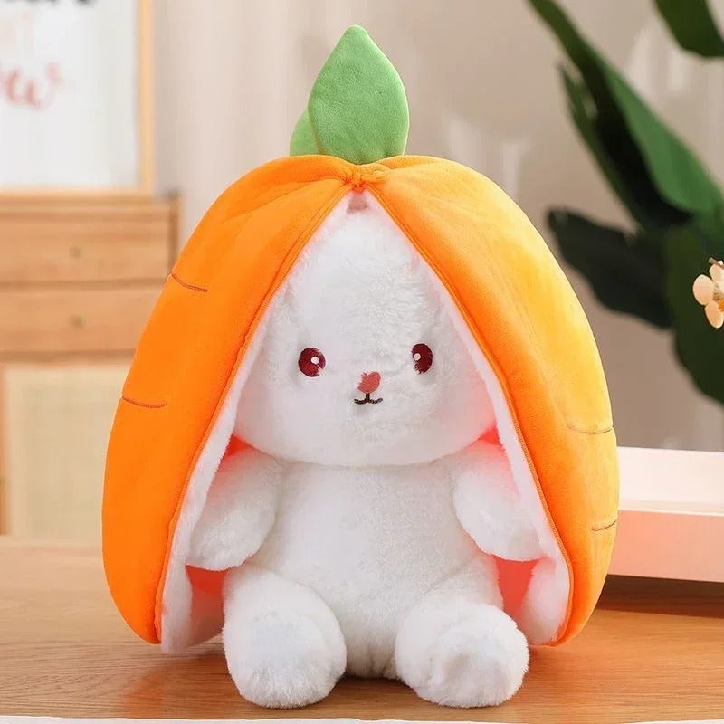 25cm Strawberry & Carrot Bunny Plush Toy